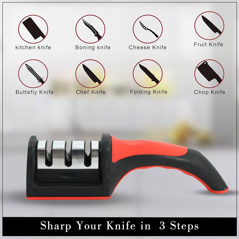 Kitchen Knife sharpener, Professional 3 Stage Easy sharpener