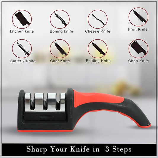Kitchen Knife sharpener, Professional 3 Stage Easy sharpener