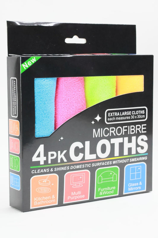 4-pack of Extra Large Microfibre Cloths